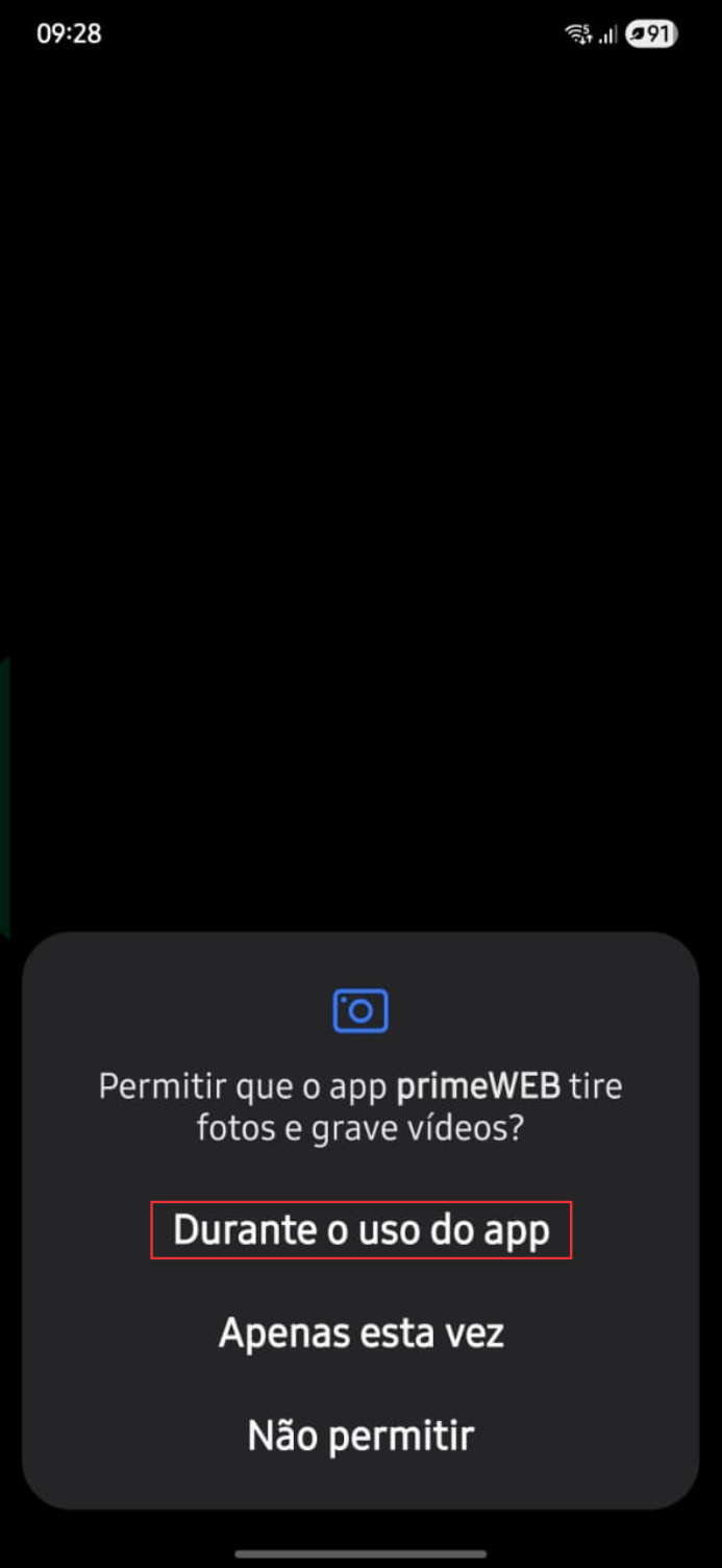 Passo 6 para instalar o app primeWEB