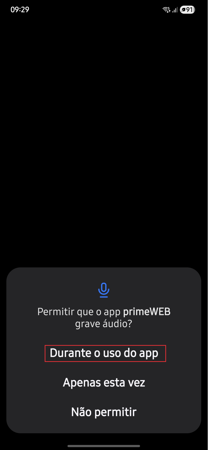 Passo 7 para instalar o app primeWEB