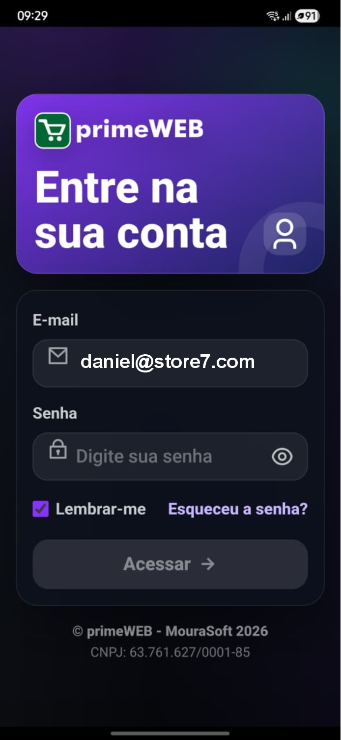 Passo 8 para instalar o app primeWEB